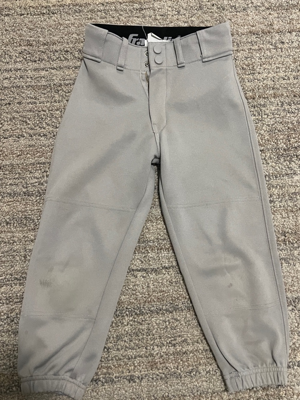 Kids Gray Athletic Baseball Shorts - Unbranded